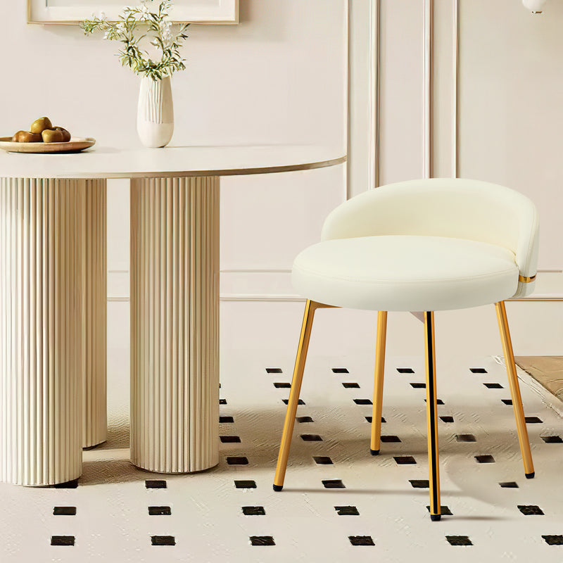 Cute Vanity Chair With Golden Legs