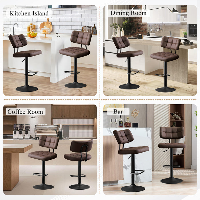 Swivel Bar Stools Set of 2 Independent backrest