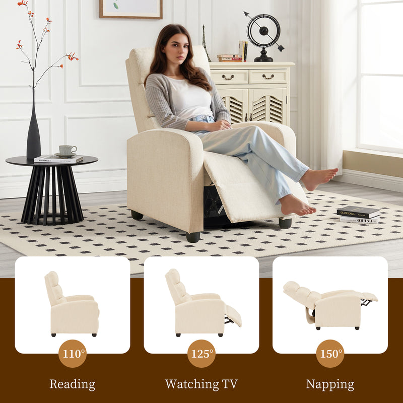 Small Manual Recliner Chair for Small Spaces