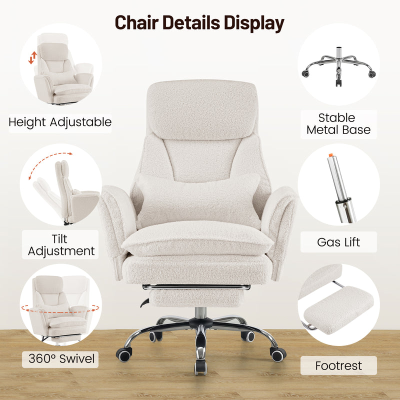 Big and Tall Office Chair Ergonomic Computer Desk Chair with Footrest