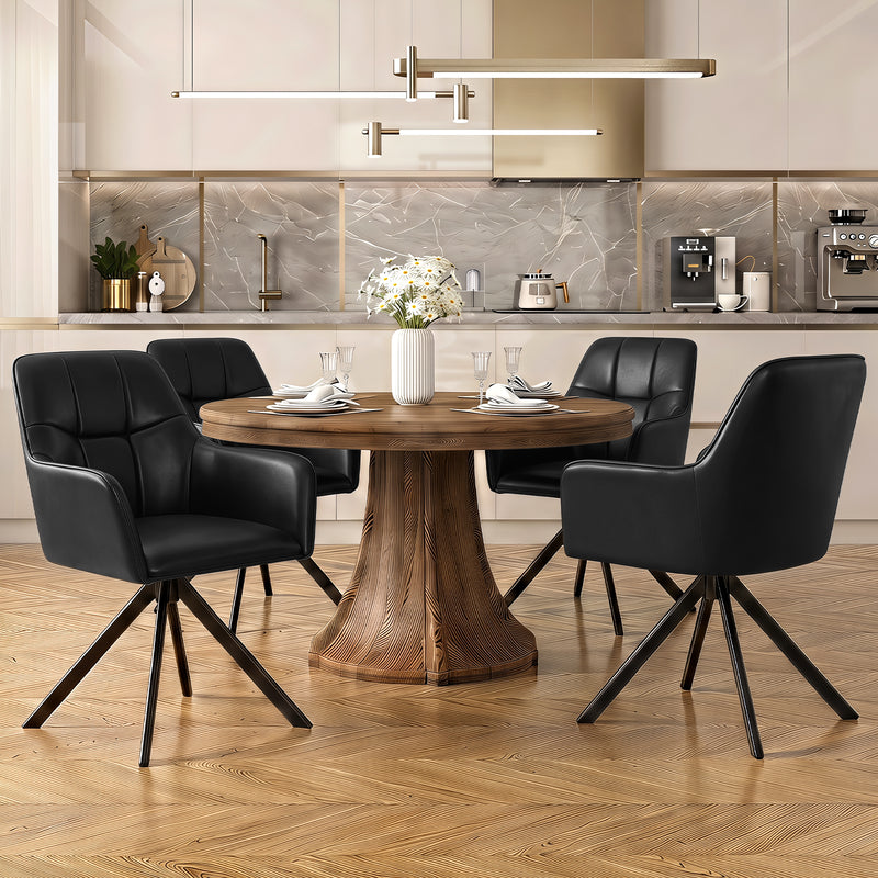 Comfortable Ergonomic Swivel Dining  Chairs Set  Of 2 for Kitchen