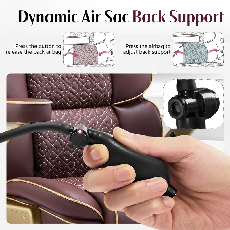 Heavy Duty Leather Ofifice Chair with 5D Armrests Comfortable Seat