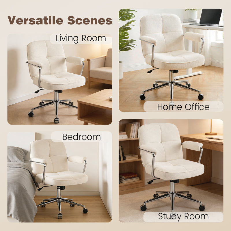 Adjustable Swivel Home Office Desk Chair With Wheels
