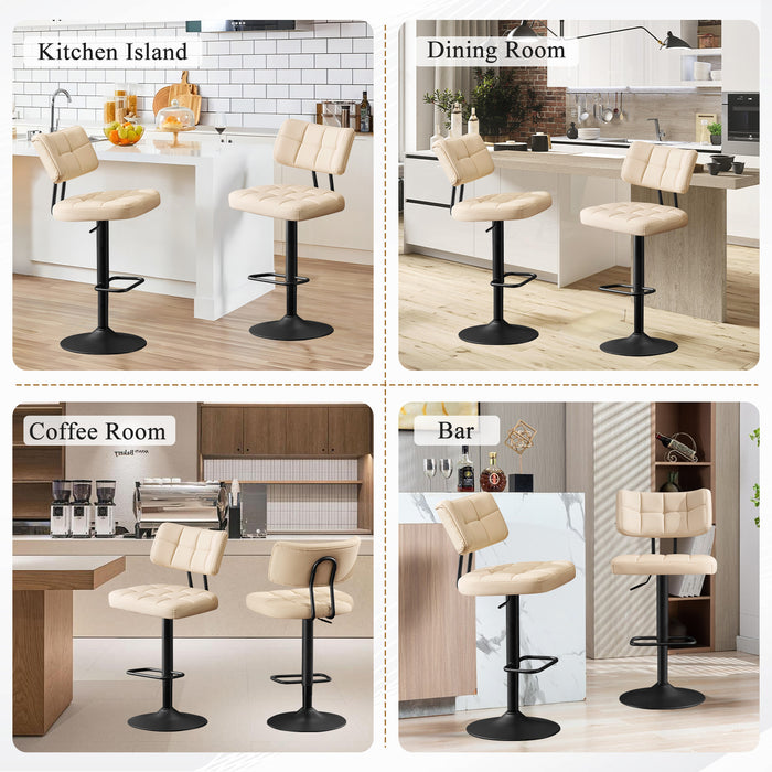 Swivel Bar Stools Set of 2 Independent backrest