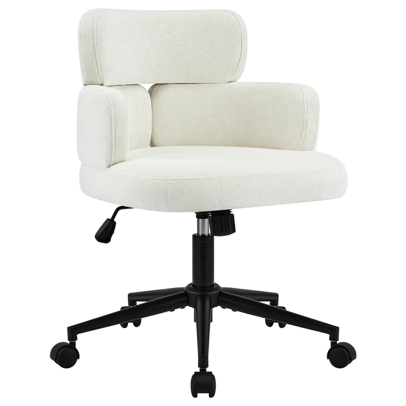 Swivel Accent Dining Chair ，Upholstered Vanity Chair With Arms