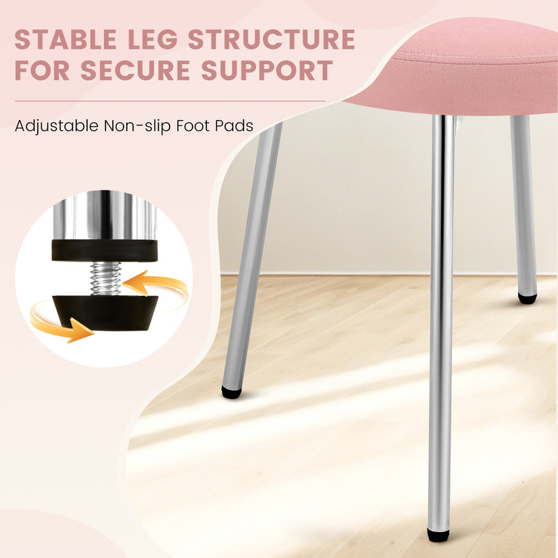 Cute Vanity Chair With Golden Legs