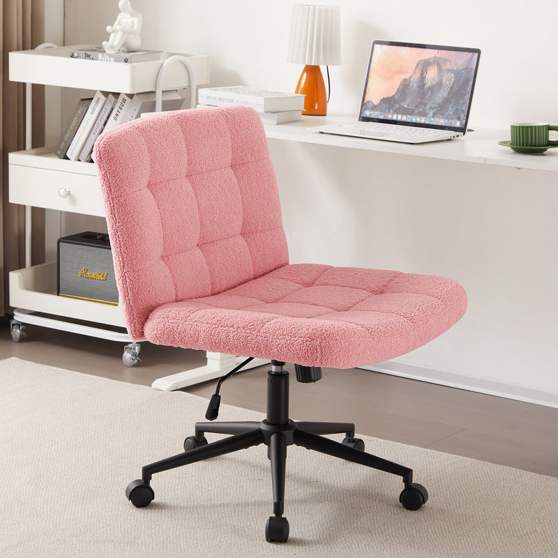 Keavey PU Leather Swivel Home Office Chair White