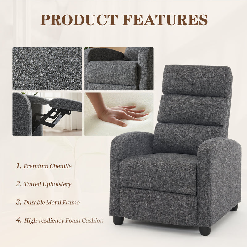 Small Manual Recliner Chair for Small Spaces