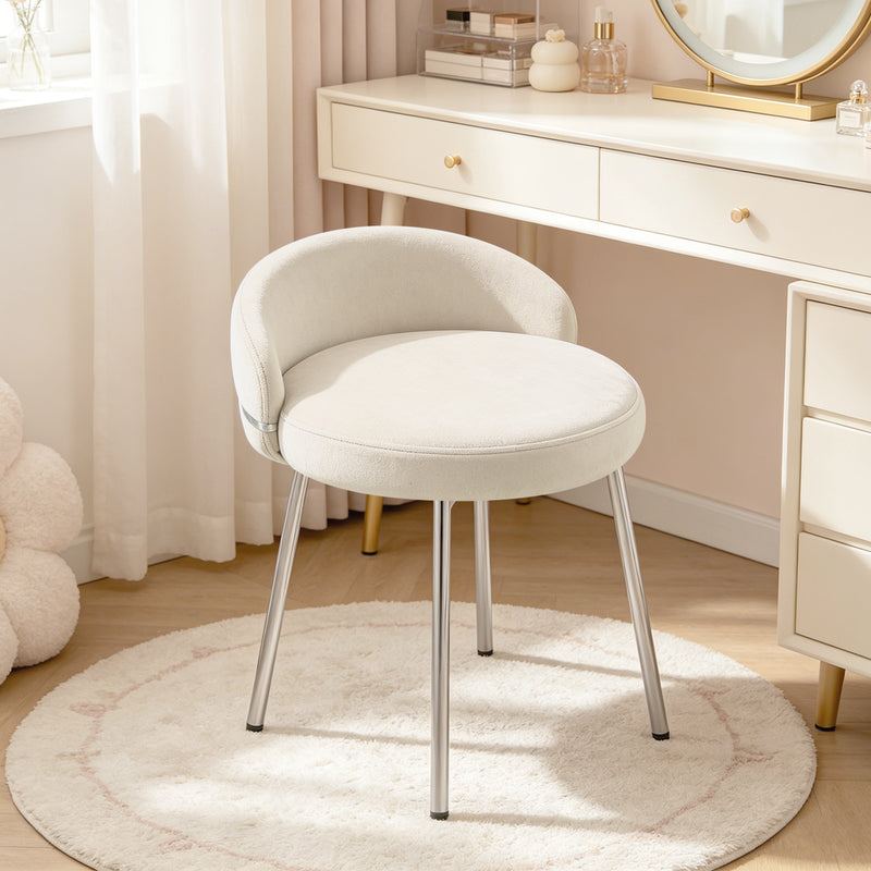 Cute Vanity Chair With Golden Legs