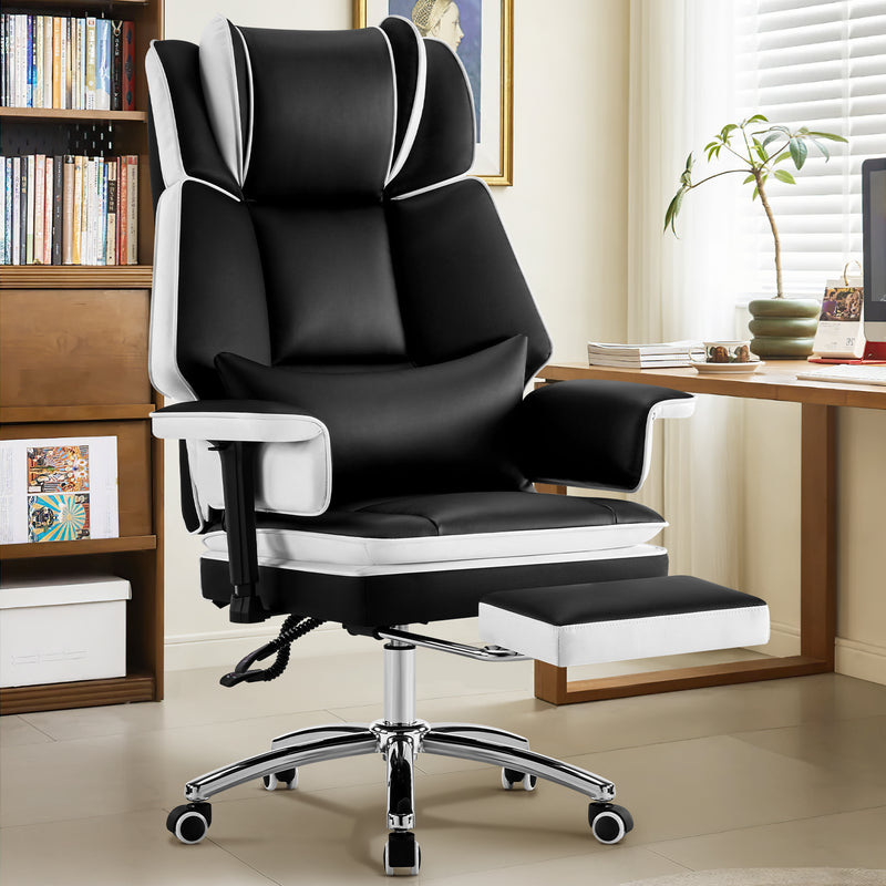 Adjustable Heavy Duty Office Chair with Footrest High Back