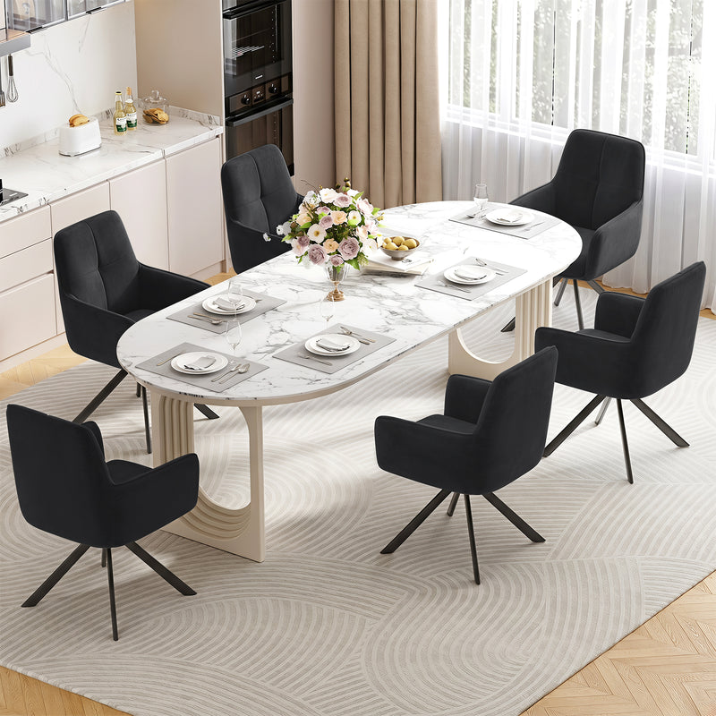 Mid Century Modern Swivel Dining Chairs Set Of 2