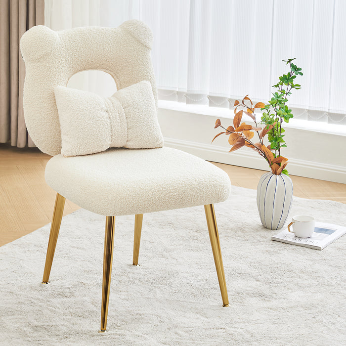 vanity chair with open-back chair