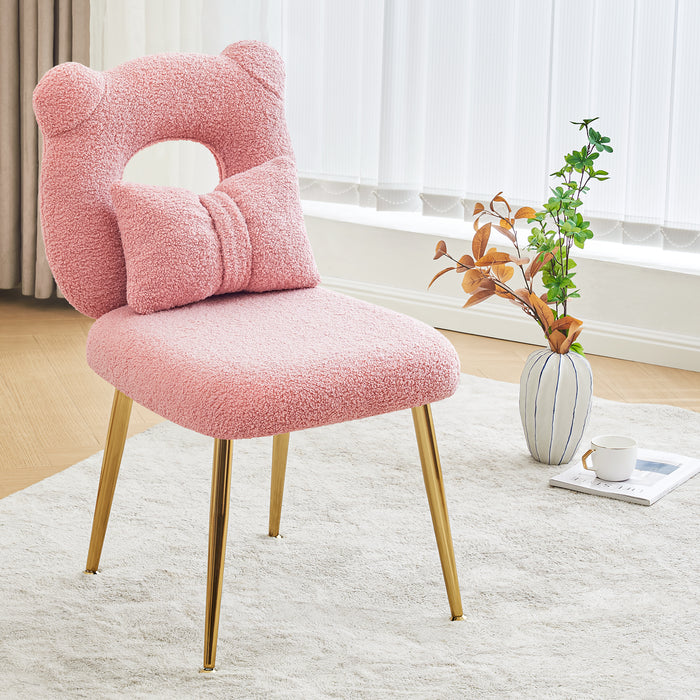 vanity chair with open-back chair