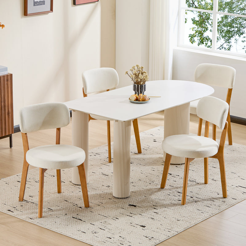 Dining Chair Set of 2, SOLID WOOD