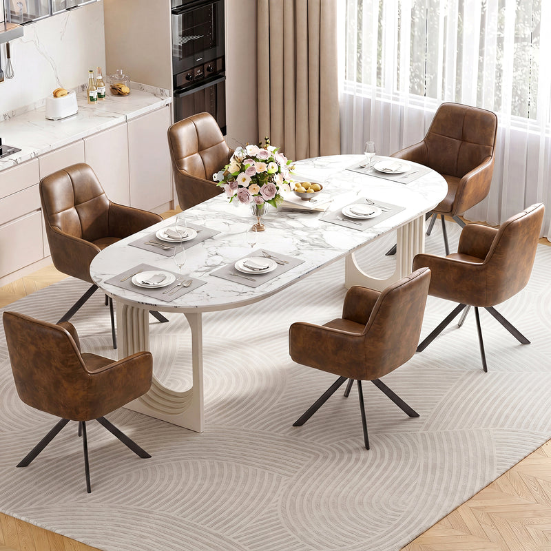 Mid Century Modern Swivel Dining Chairs Set Of 2