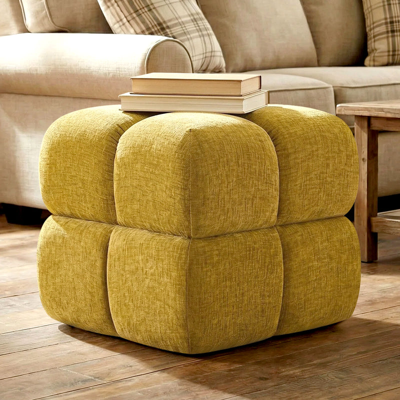 Oversize Storage Ottoman,Modern Chenille Vanity Chair