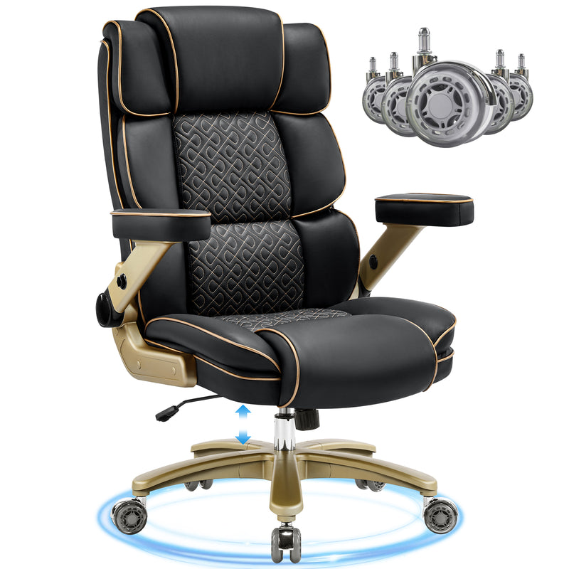 Leather Executive Chair with 5D Arms & Lumbar