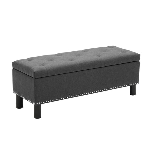 Ouzts Storage Bench Dark Gray Picture-1 | Frunimart