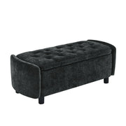 45’’Storage Ottoman Bench Black Picture-1 | Furnimart