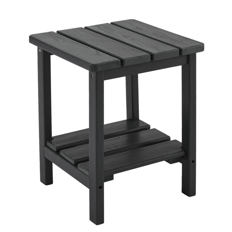 2-Layer Square Outdoor Side Table