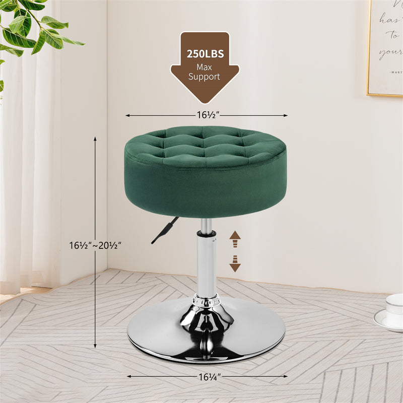 Barlena 16.5"W Velvet Vanity Stool