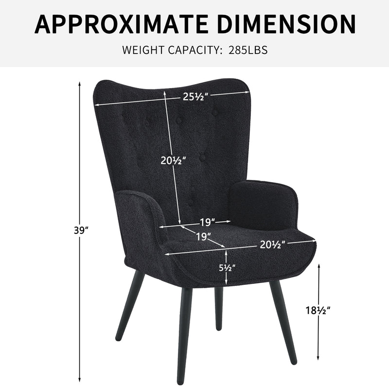 Ethelsville Sherpa Tufted Armchair