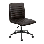 Auctin Upholstered Office Chair in Faux Leather Black Picture-1 | Furnimart