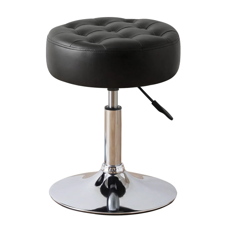 Barlena 16.5"W Velvet Vanity Stool Black Picture-8 | Furnimart