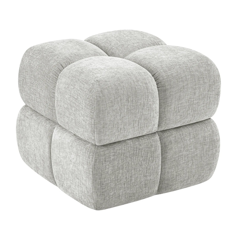 Oversize Storage Ottoman,Modern Chenille Vanity Chair Gray Picture-1 | Furnimart