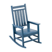 Oversized Rocking Chairs Set of 2, HDPE Outdoor Rocking Chair for Adults with High Blue Picture-1 | Furnimart