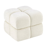 Oversize Storage Ottoman,Modern Chenille Vanity Chair White Picture-1 | Furnimart