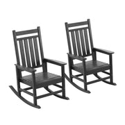 Oversized Rocking Chairs Set of 2, HDPE Outdoor Rocking Chair for Adults with High Back Picture-2 | Furnimart