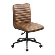 Auctin Upholstered Office Chair in Faux Leather Dust Yellow Picture-1 | Furnimart