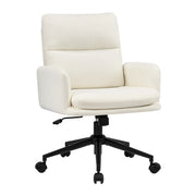 Modern Chenille Task Chair with Curved High Backrest Beige Picture-1 |Furnimart