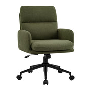 Modern Chenille Task Chair with Curved High Backrest Green Picture-1 |Furnimart