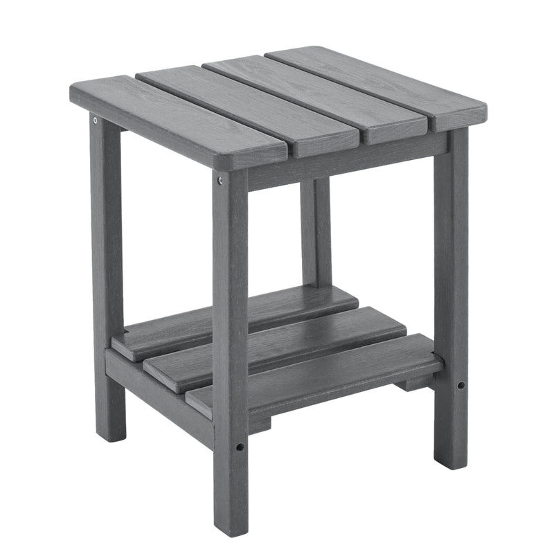 2-Layer Square Outdoor Side Table