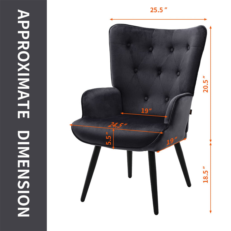 Ethelsville Velvet Tufted Armchair